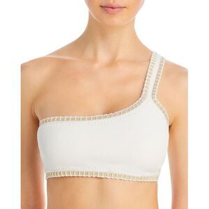 PQ Swim White One-Shoulder Bikini Top
